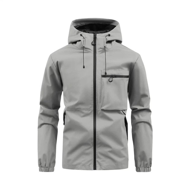 Autumn and winter outdoor sports solid color multi-pocket jacket for men