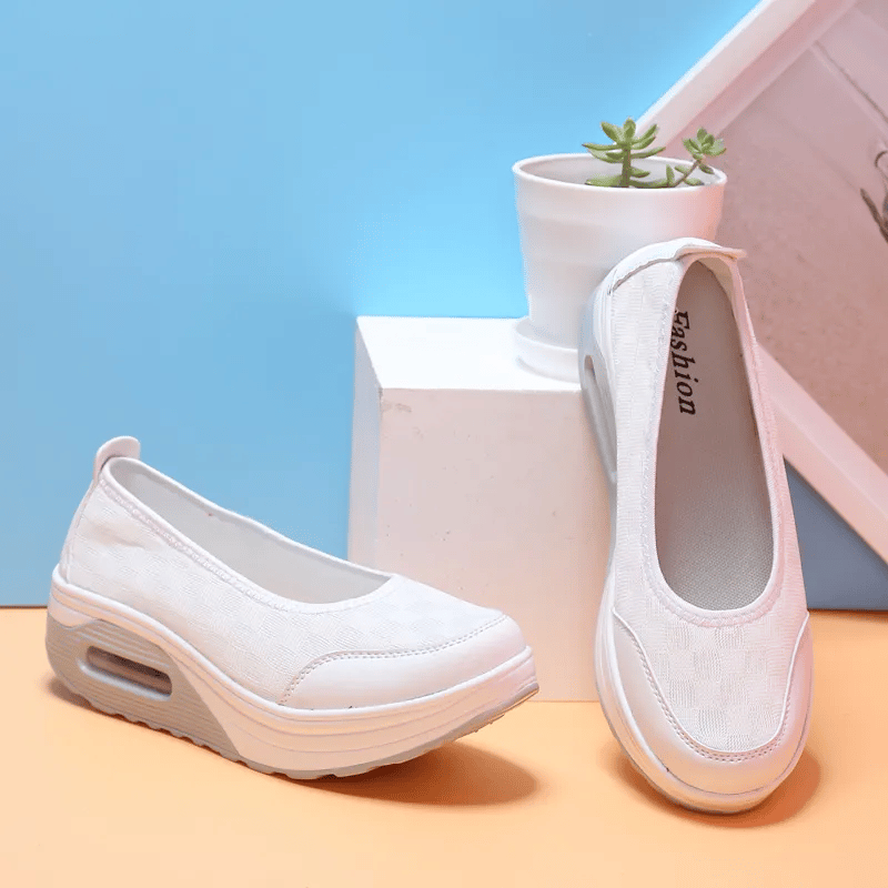 ✨?? Women's everyday comfortable, breathable, shock-resistant orthopedic slip-on sneakers with arch support