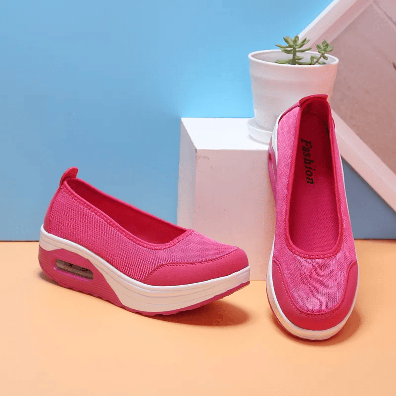 ✨?? Women's everyday comfortable, breathable, shock-resistant orthopedic slip-on sneakers with arch support