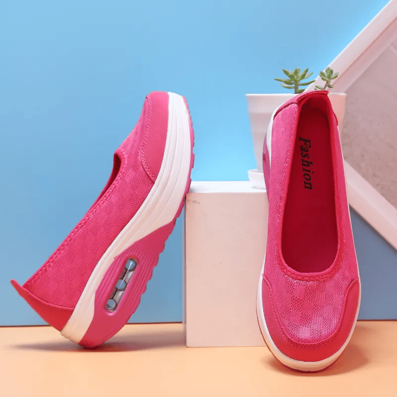 ✨?? Women's everyday comfortable, breathable, shock-resistant orthopedic slip-on sneakers with arch support