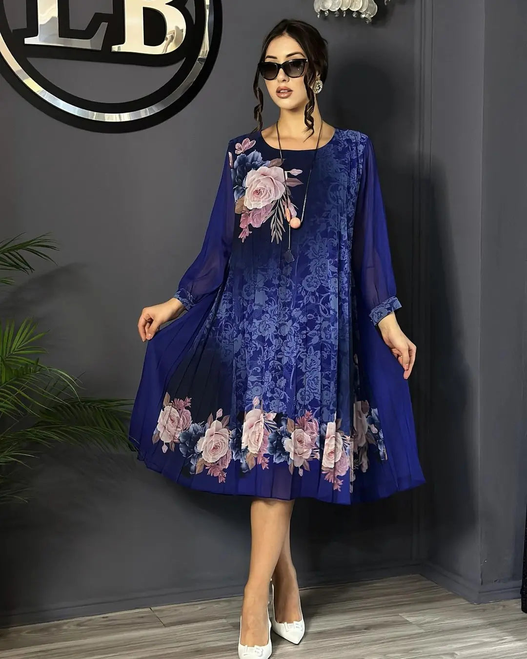 Rosette tulle dress
