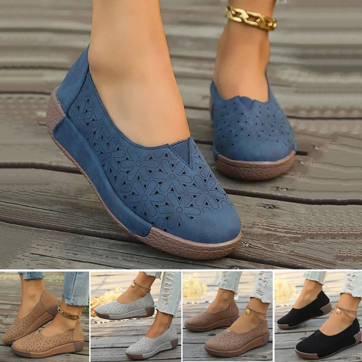 Buty damskie w kwiatowy print