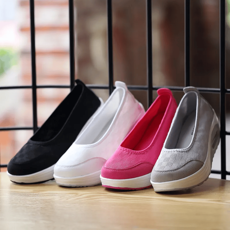 ✨?? Women's everyday comfortable, breathable, shock-resistant orthopedic slip-on sneakers with arch support